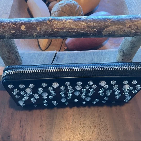 Christian Louboutin Black Studded Wallet - Picture 3 of 11